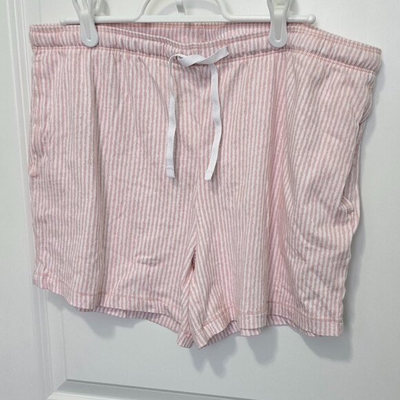 Felina Other - Felina Pink White Stripe Pajama Shorts Loungewear Drawstring Size Large